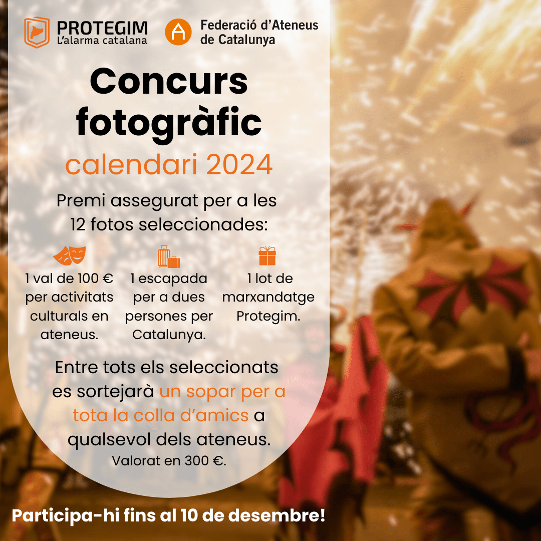 Amb el concurs fotogràfic #CalendariProtegim, podreu guanyar un munt de premis!