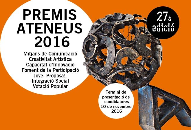 Els Premis Ateneus 2016 reben 57 candidatures