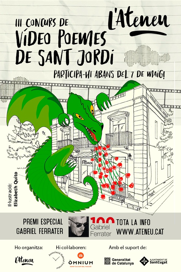 L’Ateneu Santcugatenc convoca el III Concurs de Vídeo Poemes per Sant Jordi