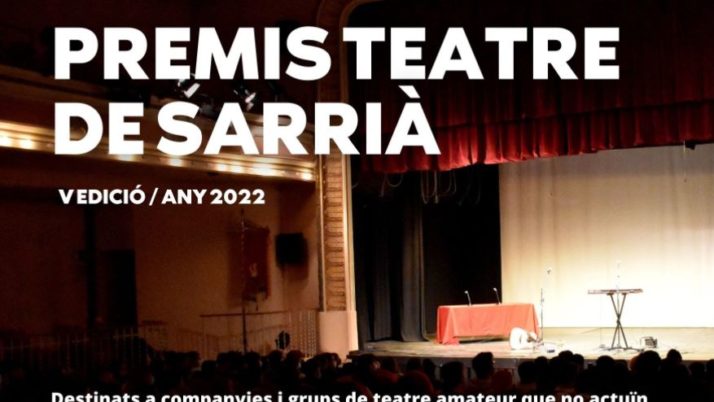 El Centre de Sarrià presenta la 5a edició dels Premis Teatre de Sarrià