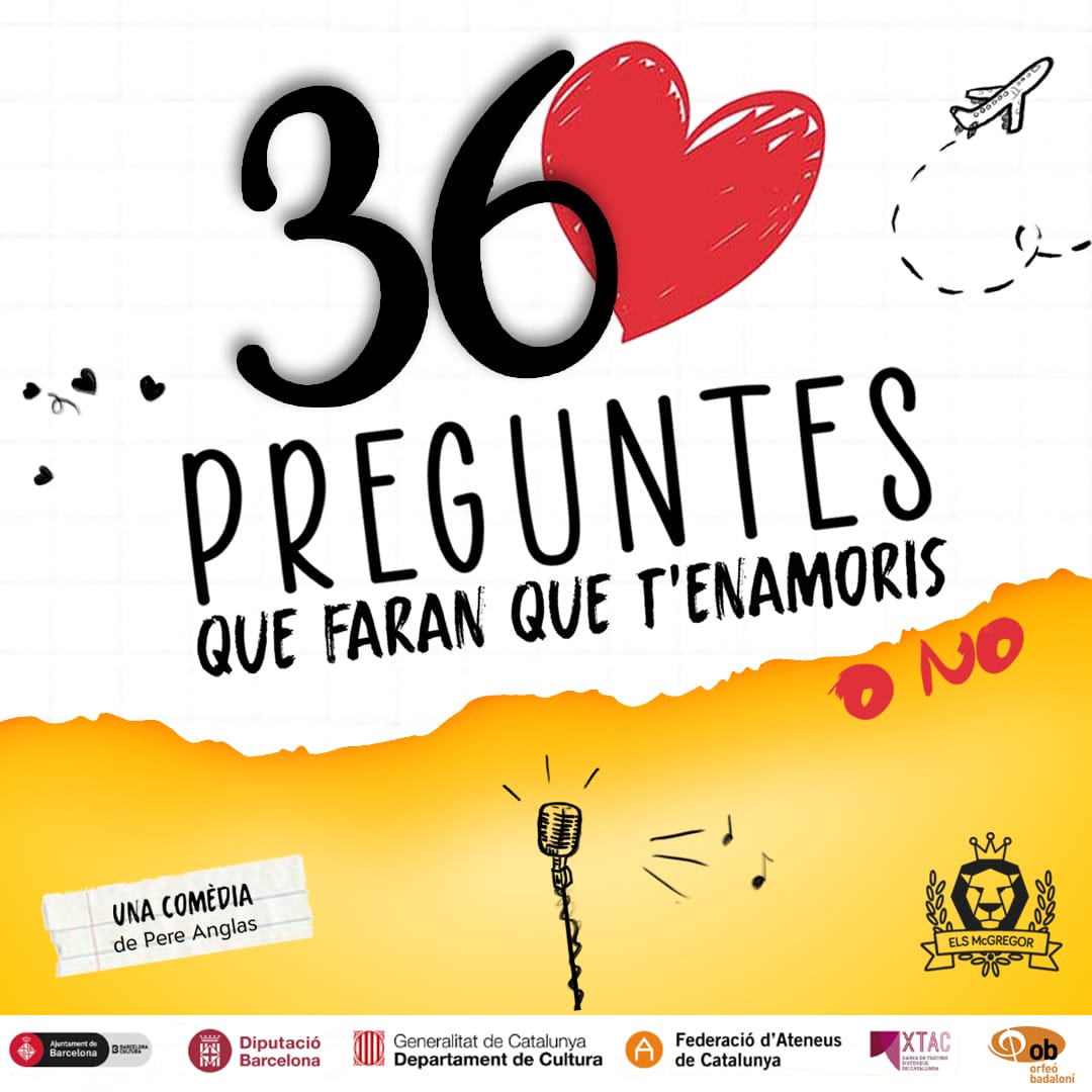 La comèdia ’36 preguntes que faran que t’enamoris’ es representa al Cercle Català de Madrid