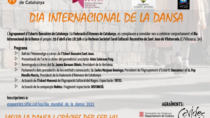 Celebració del Dia Internacional de la Dansa 2021