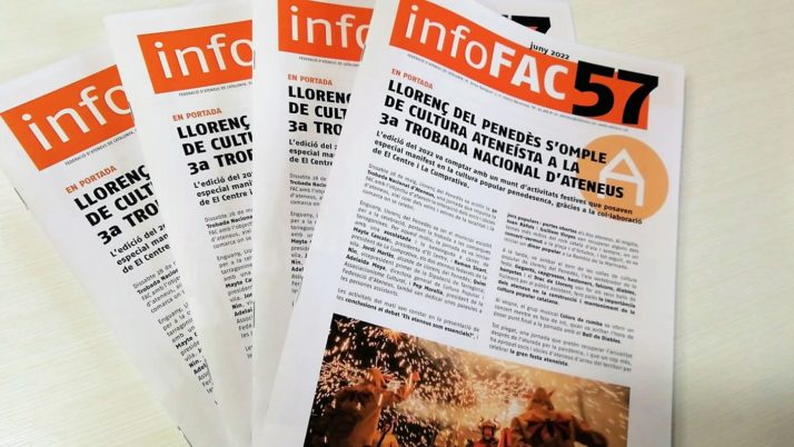 Publicat l’InfoFAC 57, amb les darreres novetats de la Federació d’Ateneus