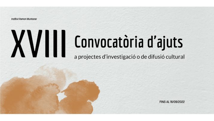 XVIII Convocatòria d’ajuts a projectes d’investigació o de difusió cultural de l’IRMU