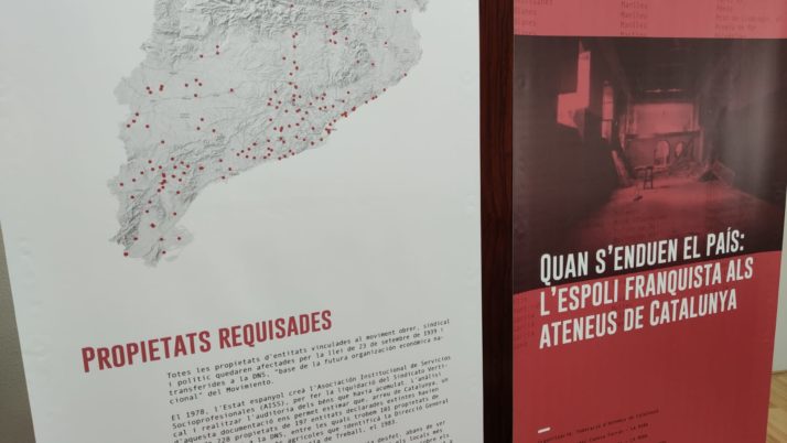La FAC i La Mira presenten dijous l’exposició ‘Quan s’enduen el país: l’espoli franquista als ateneus de Catalunya’